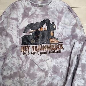 Tie Dyed Trainwreck sweatshirt